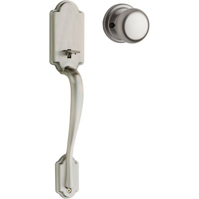 Kwikset Arlington Satin Nickel Door Handleset without Deadbolt with Hancock Door Knob