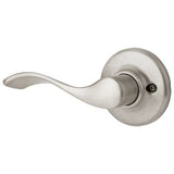 Kwikset Balboa Left-Handed Dummy Door Lever with Microban, Satin Nickel