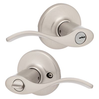 Kwikset Balboa Satin Nickel Entry Lockset, ANSI/BHMA Grade 3, KW1, 1-3/4 in
