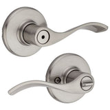 Kwikset Balboa Privacy Bed/Bath Door Lever, Polished Chrome Finish