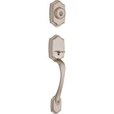 Kwikset Belleview Satin Nickel Single Cylinder Door Handleset with Polo Knob, SmartKey Security