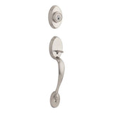 Kwikset Chelsea Satin Nickel Single Cylinder Door Handleset with Juno Knob Featuring SmartKey Security