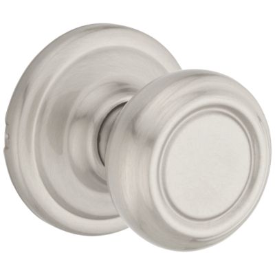 Kwikset Cameron Satin Nickel Passage Hall/Closet Door Knob with Microban Antimicrobial Technology