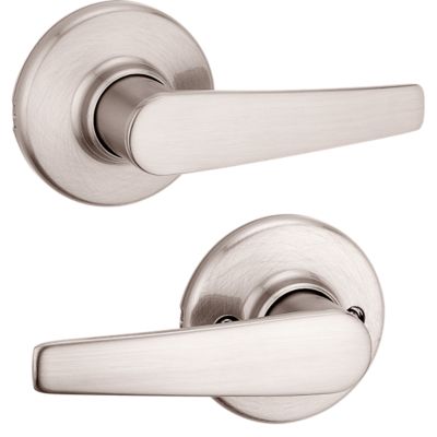 Kwikset Delta Satin Chrome Passage Hall/Closet Door Lever