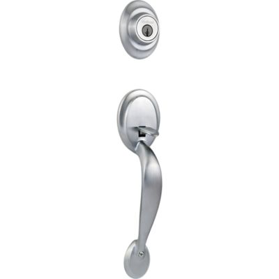 Kwikset Dakota Polished Brass SmartKey Single-Cylinder Deadbolt Keyed Entry Door Handleset