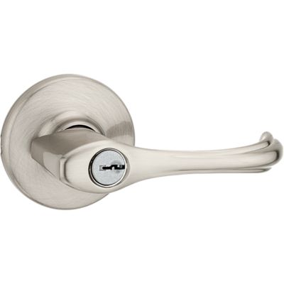 Kwikset Dorian Satin Nickel Entry Lockset, ANSI/BHMA Grade 3, fits 1-3/4 in doors