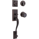 Kwikset Hawthorne Venetian Bronze SmartKey Single-Cylinder Deadbolt Keyed Entry Door Handleset with Juno Knob