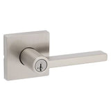 Kwikset Halifax Square Polished Chrome Entry Door Lever with SmartKey Security