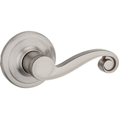 Kwikset Lido Satin Nickel Passage Hall/Closet Door Lever with Microban Antimicrobial Technology