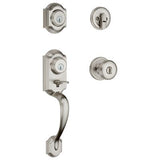 Kwikset Montara Satin Nickel SmartKey Single-Cylinder Deadbolt Keyed Entry Door Handleset
