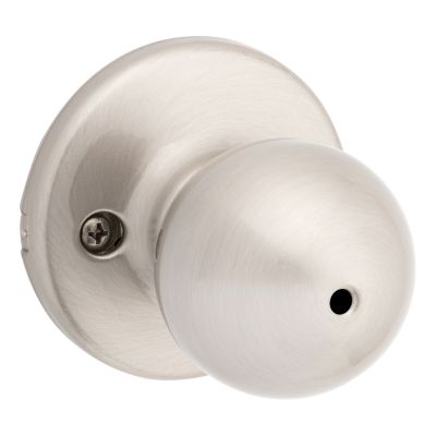 Kwikset Polo Bed/Bath Door Knob with Microban Antimicrobial Technology, Polished Brass