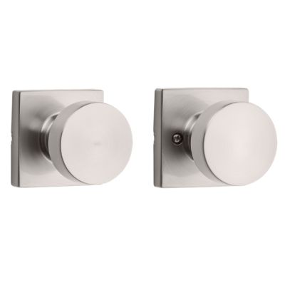 Kwikset Pismo Square Matte Black Hall/Closet Door Knob