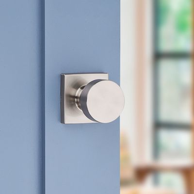 Kwikset Pismo Square Matte Black Hall/Closet Door Knob