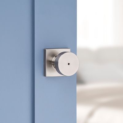 Kwikset Pismo Square Matte Black Bed/Bath Door Knob