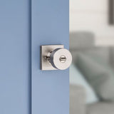 Kwikset Pismo Square Matte Black Bed/Bath Door Knob