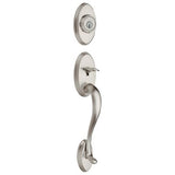 Kwikset Shelburne Satin Nickel Single Cylinder Handleset with Tustin Lever, SmartKey Security