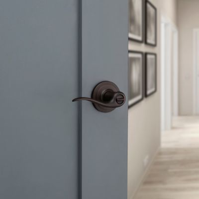 Kwikset Tustin Lever Venetian Bronze Keyed Entry with SmartKey Security