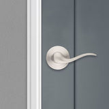 Kwikset Tustin Satin Nickel Passage Hall/Closet Door Lever with Microban Antimicrobial Technology