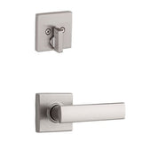 Tavaris Satin Nickel Single Cylinder Door Handleset with Vedani Lever, SmartKey Security – Kwikset