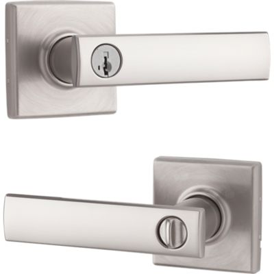 Vedani Square Venetian Bronze Entry Door Lever Featuring SmartKey Security