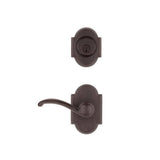 Kwikset Austin Venetian Bronze Single Cylinder Deadbolt and Passage Lever Combo Pack with SmartKey Security