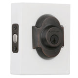 Kwikset Austin Venetian Bronze Single Cylinder Deadbolt and Passage Lever Combo Pack with SmartKey Security