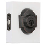 Kwikset Austin Venetian Bronze Single Cylinder Deadbolt featuring SmartKey Security with Microban Antimicrobial Technology