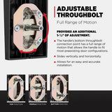 Kwikset Downtown Low-Profile Iron Black Square Single Cylinder Contemporary DeadBolt Featuring SmartKey Security w/ Pismo Square