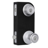 Kwikset Tylo Satin Chrome Exterior Entry Door Knob and Single Cylinder Deadbolt Project Pack