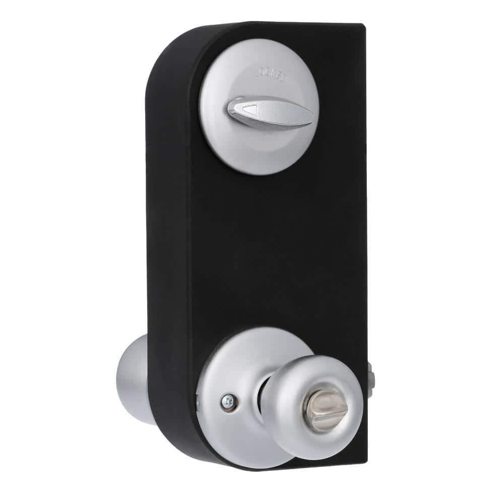 Kwikset Tylo Satin Chrome Exterior Entry Door Knob and Single Cylinder Deadbolt Project Pack
