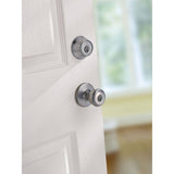 Kwikset Tylo Satin Chrome Entry Door Knob and Single Cylinder Deadbolt Combo Pack