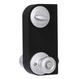 Kwikset Tylo Satin Chrome Entry Door Knob and Single Cylinder Deadbolt Combo Pack