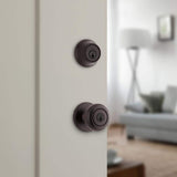 Kwikset Cove Venetian Bronze Exterior Entry Door Knob and Single Cylinder Deadbolt Combo Pack