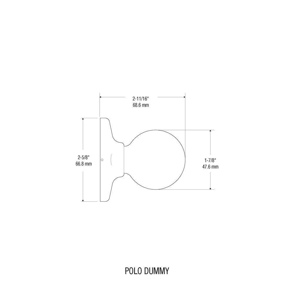 Kwikset Polo Satin Nickel Dummy Door Knob with Microban Antimicrobial Technology