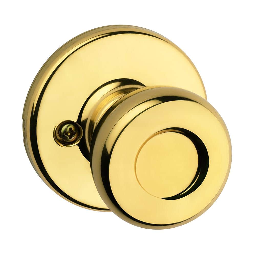 Kwikset Tylo Polished Brass Dummy Knob, Right or Left Handed
