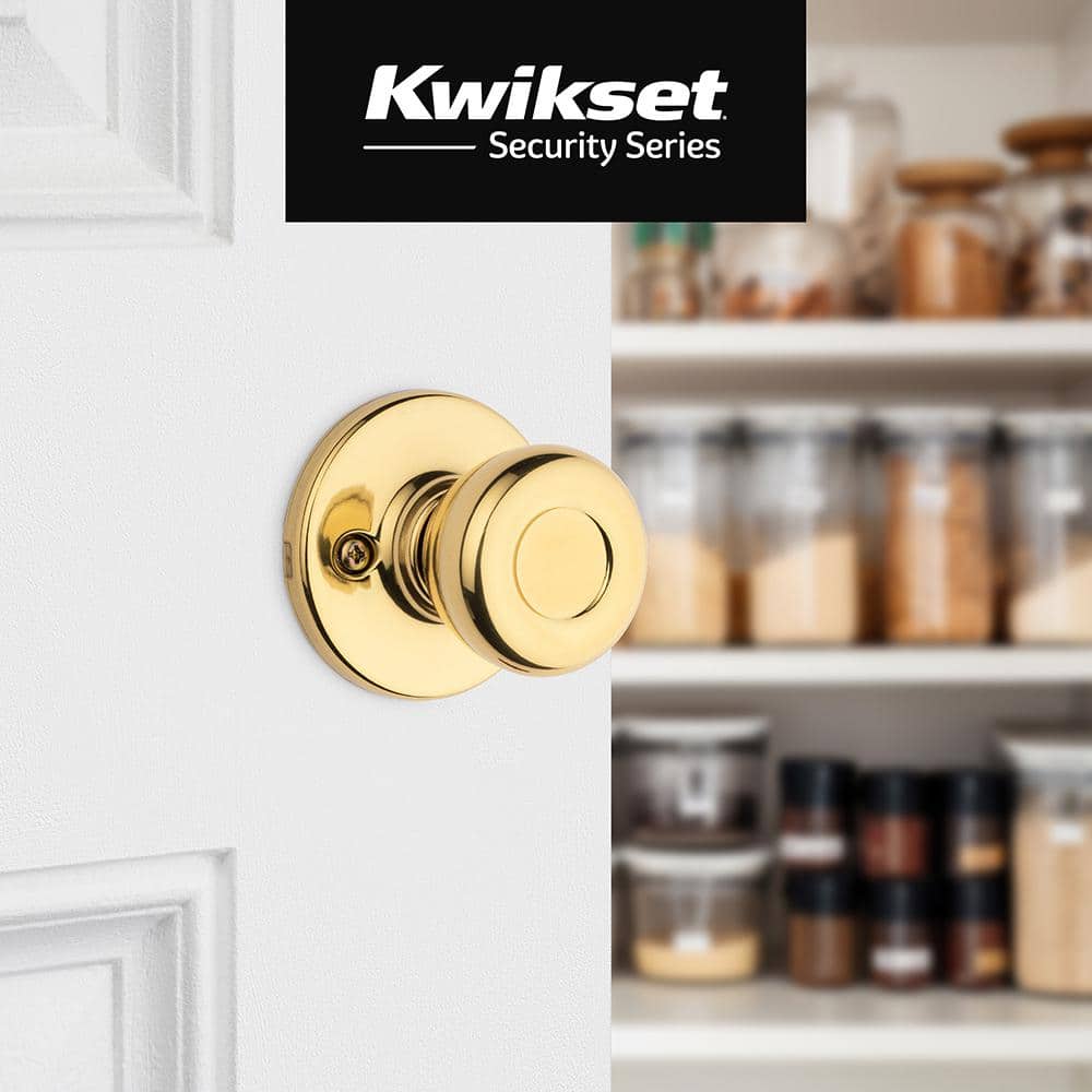 Kwikset Tylo Polished Brass Dummy Knob, Right or Left Handed