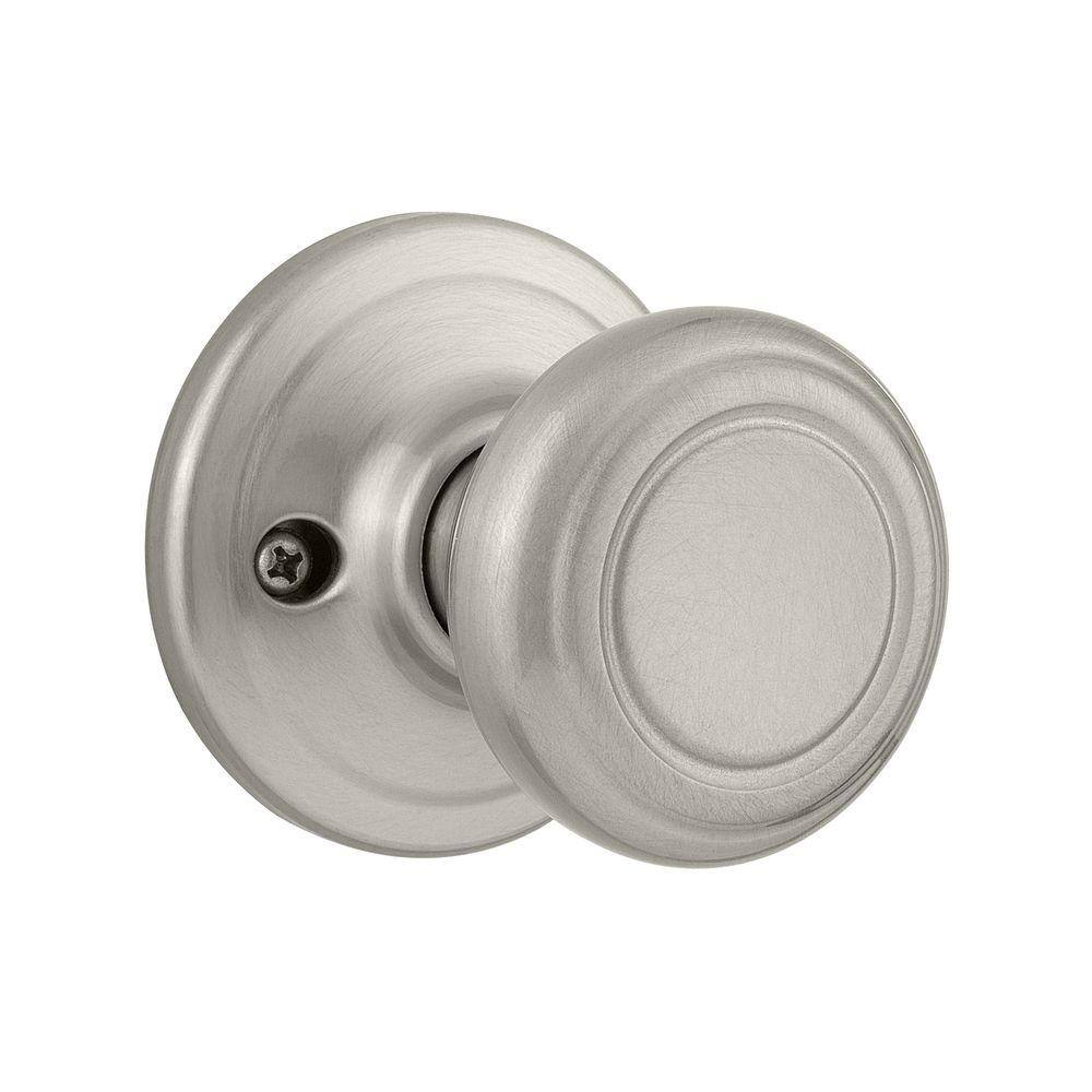 Kwikset Cameron Satin Nickel Half-Dummy Door Knob, Universal Handing
