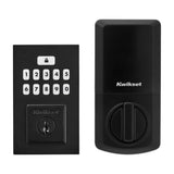 Kwikset SmartCode 260 Contemporary Matte Black Keypad Electronic Deadbolt Featuring SmartKey Security With Casey Passage Lever