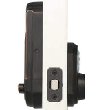 Kwikset Z-Wave SmartCode 910 Venetian Bronze Single Cylinder Electronic Deadbolt featuring Milan Hall/Closet Lever