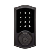 Kwikset Premis Touchscreen Smart Lock, Venetian Bronze, Single Cylinder Electronic Deadbolt with Juno Hall/Closet Knob
