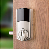 Kwikset Premis Touchscreen Smart Lock, Satin Nickel Single Cylinder Electronic Deadbolt with SmartKey Security