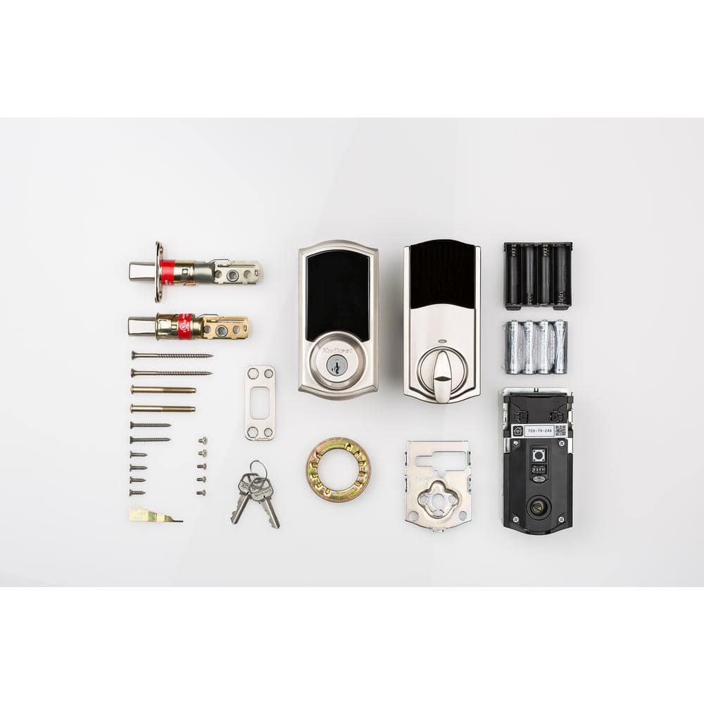 Kwikset Premis Touchscreen Smart Lock, Satin Nickel Single Cylinder Electronic Deadbolt with SmartKey Security