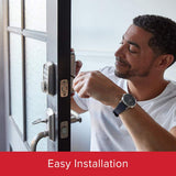 Kwikset Aura Matte Black Single Cylinder Electronic Bluetooth Keypad Smart Lock Deadbolt featuring SmartKey Security