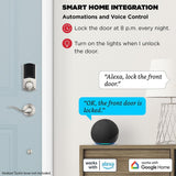 Kwikset Halo Touch Venetian Bronze Traditional Fingerprint Wi‑Fi Electronic Smart Lock Deadbolt with SmartKey Security