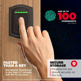 Kwikset Halo Touch Venetian Bronze Traditional Fingerprint Wi‑Fi Electronic Smart Lock Deadbolt with SmartKey Security