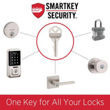 Kwikset HALO Matte Black Touchscreen Wifi Electronic Single-Cylinder Smart Lock Deadbolt W/Halifax Square Lever Combo Pack