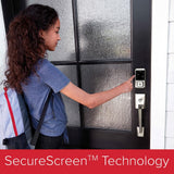 Kwikset HALO Matte Black Touchscreen Wifi Electronic Single-Cylinder Smart Lock Deadbolt W/Halifax Square Lever Combo Pack