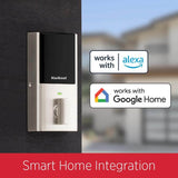 Kwikset HALO Matte Black Touchscreen Wifi Electronic Single-Cylinder Smart Lock Deadbolt W/Halifax Square Lever Combo Pack