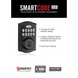 Kwikset SmartCode 913 Touchpad Electronic Deadbolt with Avalon Handleset and Tustin Lever, Venetian Bronze