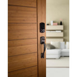 Kwikset SmartCode 915 Touchscreen Venetian Bronze Single Cylinder Electronic Deadbolt with Avalon Handleset and Tustin Lever